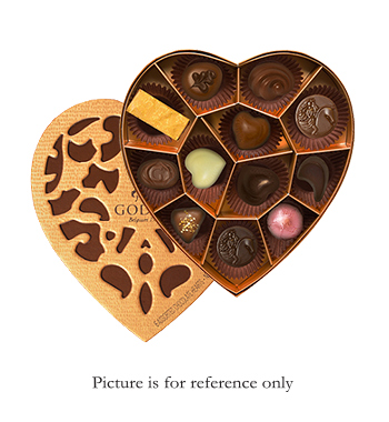 Gold Collection Heart Chocolate 12 Pieces
