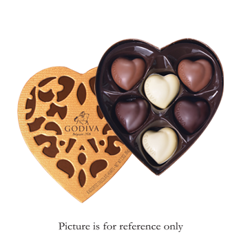 Gold Collection Heart Chocolate 6 Pieces